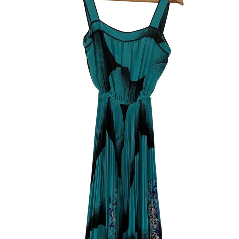 Elegant Teal and Black Women's Dress